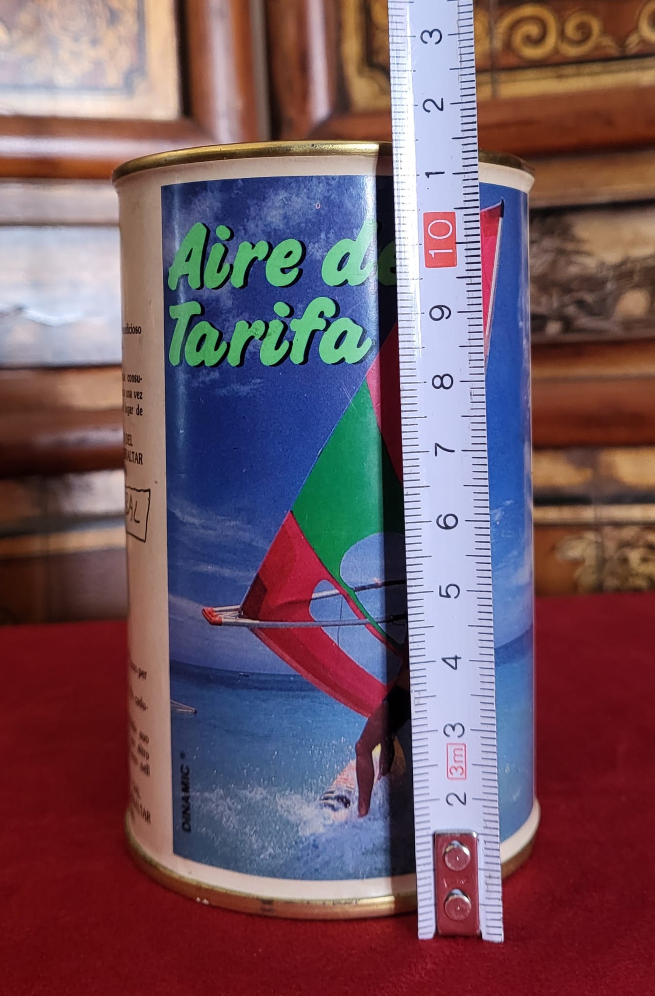 Vintage “Aire de Tarifa” Souvenir Can