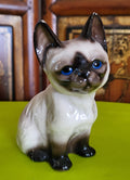 Vintage Ceramic Siamese Cat Figurine - circa 1960–70