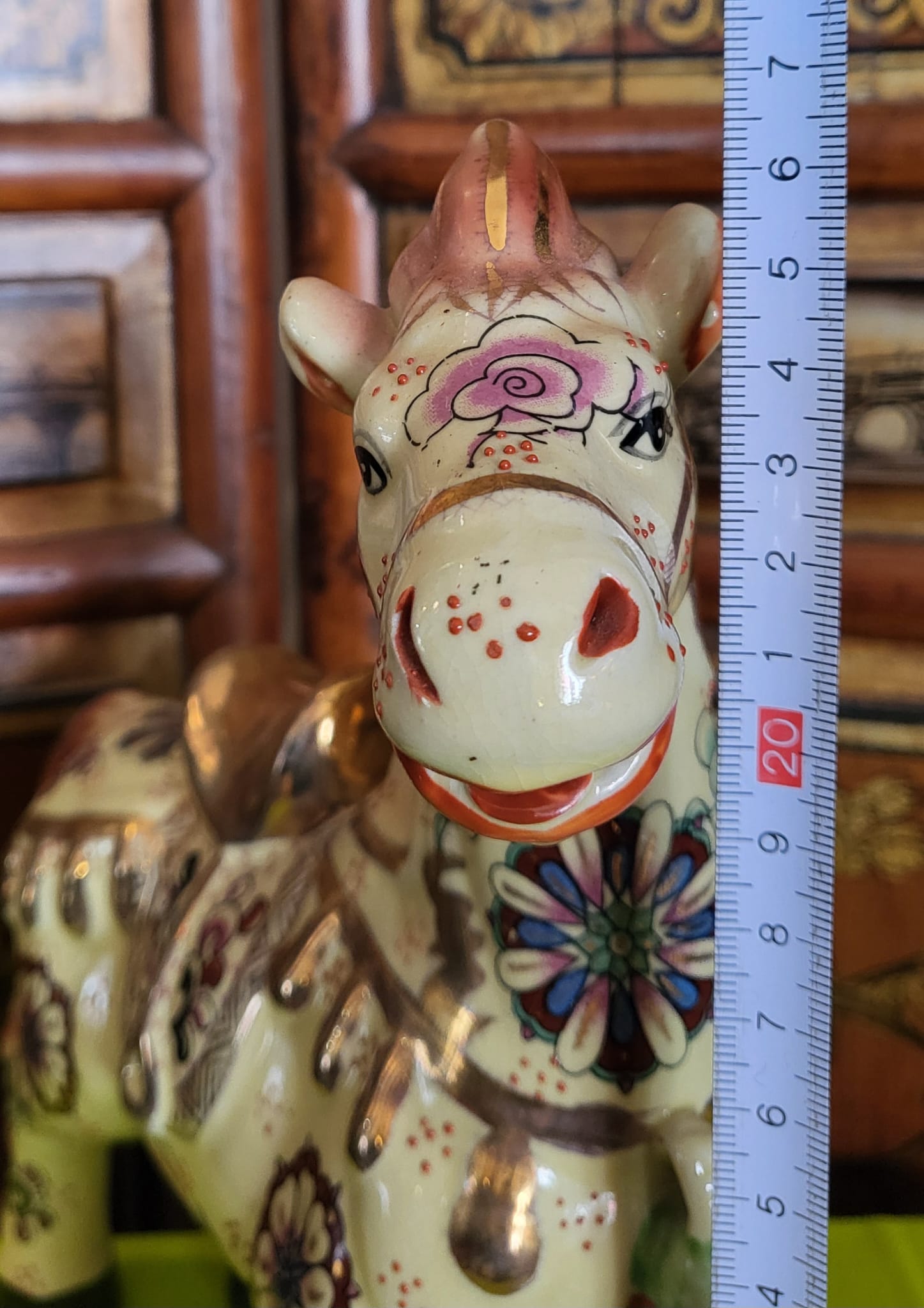 Vintage Hand-Painted Chinese Horse Figure